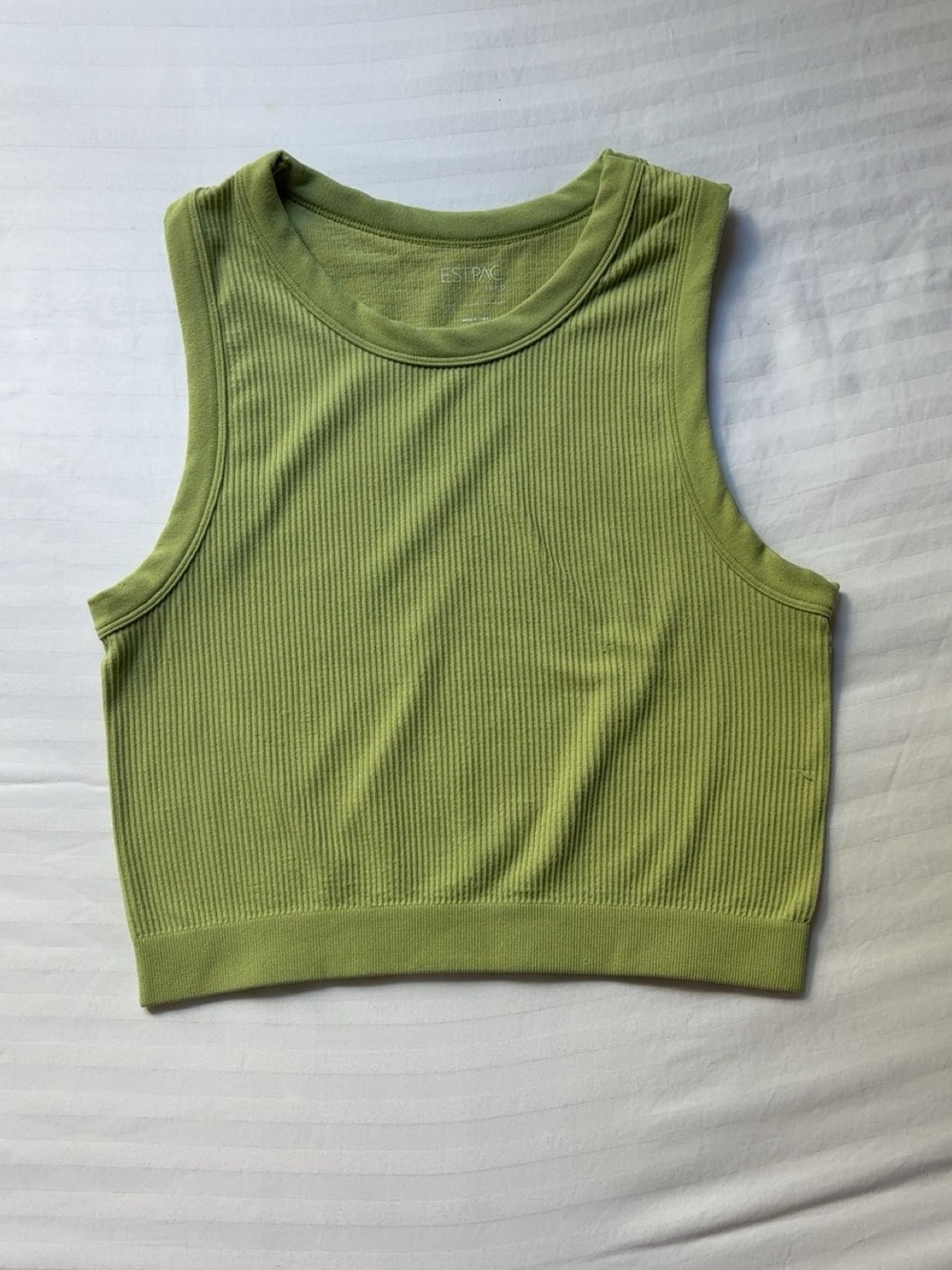 PacSun Lime Ribbed Cropped Tank